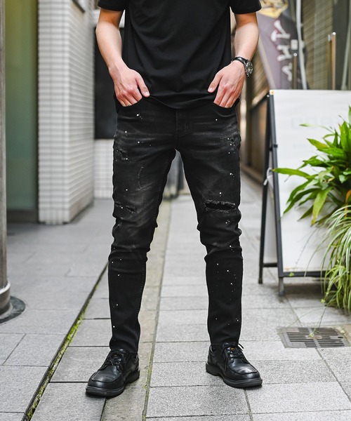 adamsJUGGLER｜アダムスジャグラーのデニムパンツ（クラッシュ