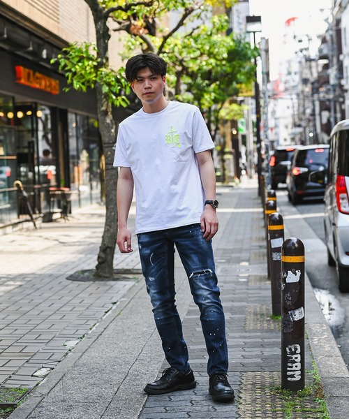 adamsJUGGLER(アダムスジャグラー)の「RTEGスプラッシュペイントデニムロングパンツ(デニムパンツ・メンズ・インディゴブルー/ブラック・XL/L/M)」の20枚目の写真