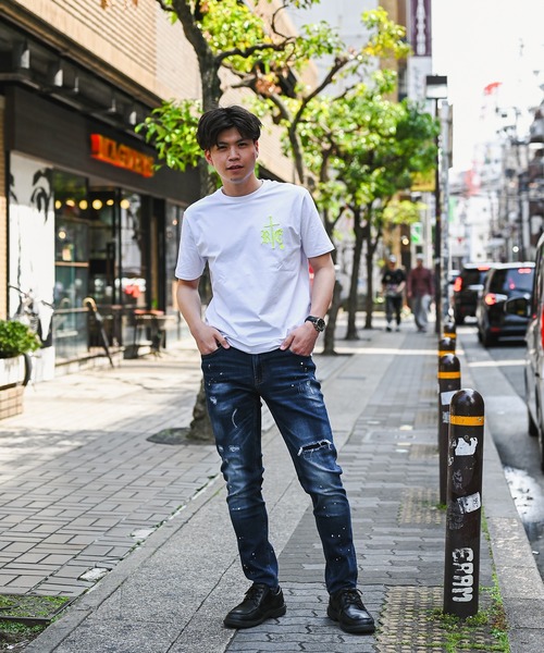 adamsJUGGLER(アダムスジャグラー)の「RTEGスプラッシュペイントデニムロングパンツ(デニムパンツ・メンズ・インディゴブルー/ブラック・XL/L/M)」の22枚目の写真