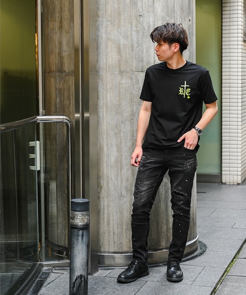 adamsJUGGLER(アダムスジャグラー)の「RTEGスプラッシュペイントデニムロングパンツ(デニムパンツ・メンズ・インディゴブルー/ブラック・XL/L/M)」の19枚目の写真