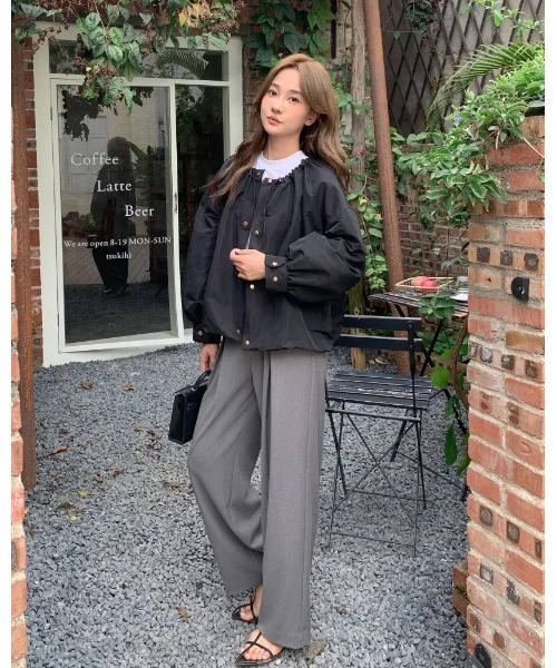BIRTHDAY BASH(バースデイバッシュ)の「TUCK WIDE PANTS(その他パンツ・レディース・グレー・MEDIUM/SMALL)」の9枚目の写真