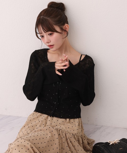 one after another NICE CLAUP(ワンアフターアナザーナイスクラップ)の「ティアードロングスカート(スカート・レディース・ブラック/モカ/オフホワイト・FREE)」の9枚目の写真