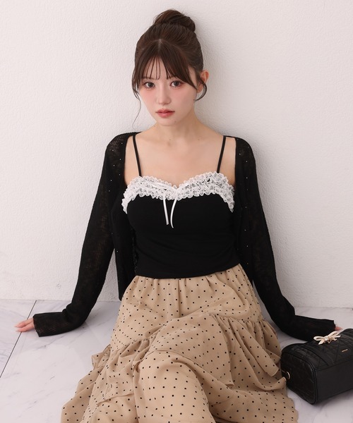 one after another NICE CLAUP(ワンアフターアナザーナイスクラップ)の「ティアードロングスカート(スカート・レディース・ブラック/モカ/オフホワイト・FREE)」の11枚目の写真