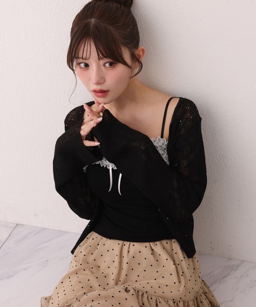 one after another NICE CLAUP(ワンアフターアナザーナイスクラップ)の「ティアードロングスカート(スカート・レディース・ブラック/モカ/オフホワイト・FREE)」の12枚目の写真