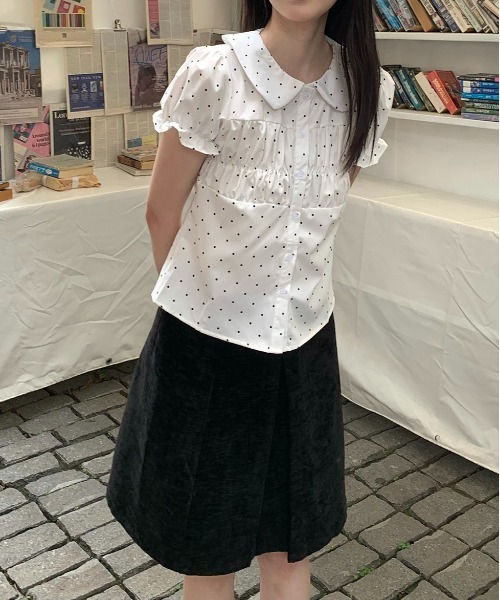gossip!ロサンゼルス(ゴシップロサンゼルス)の「【Y2Kガーリー】 ドットシャーリングブラウス(Tシャツ/カットソー・レディース・ドット・M)」の14枚目の写真