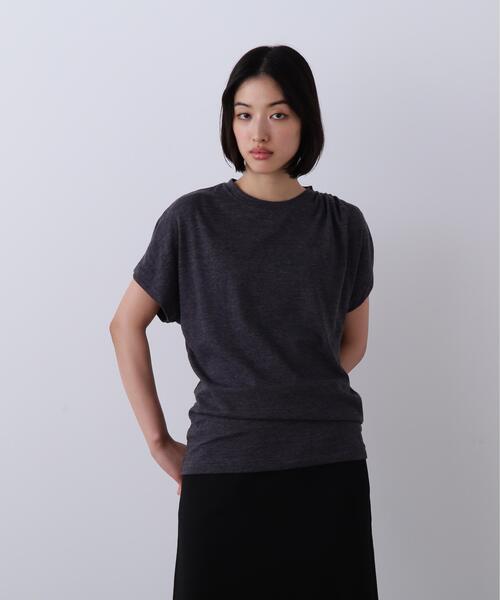 YLEVE(イレーヴ)の「YLEVE / TETRON COTTON SLUB YARN JERSEY SLEEVELESS PULLOVER(Tシャツ/カットソー・レディース・グレー/ブルー/ホワイト・1)」の3枚目の写真