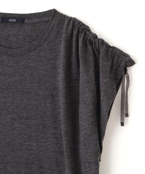 YLEVE(イレーヴ)の「YLEVE / TETRON COTTON SLUB YARN JERSEY SLEEVELESS PULLOVER(Tシャツ/カットソー・レディース・グレー/ブルー/ホワイト・1)」の9枚目の写真