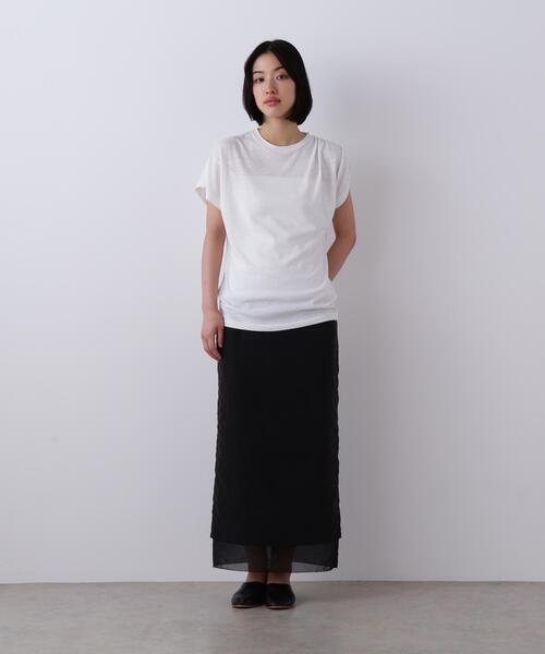 YLEVE(イレーヴ)の「YLEVE / TETRON COTTON SLUB YARN JERSEY SLEEVELESS PULLOVER(Tシャツ/カットソー・レディース・グレー/ブルー/ホワイト・1)」の12枚目の写真