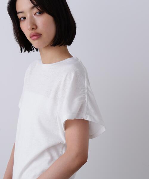 YLEVE(イレーヴ)の「YLEVE / TETRON COTTON SLUB YARN JERSEY SLEEVELESS PULLOVER(Tシャツ/カットソー・レディース・グレー/ブルー/ホワイト・1)」の16枚目の写真
