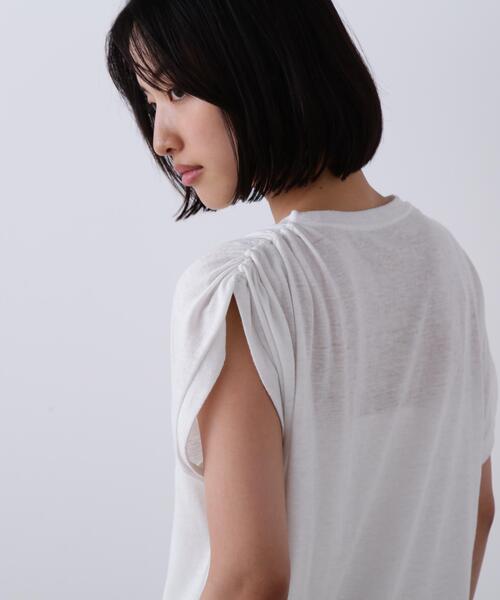 YLEVE(イレーヴ)の「YLEVE / TETRON COTTON SLUB YARN JERSEY SLEEVELESS PULLOVER(Tシャツ/カットソー・レディース・グレー/ブルー/ホワイト・1)」の17枚目の写真