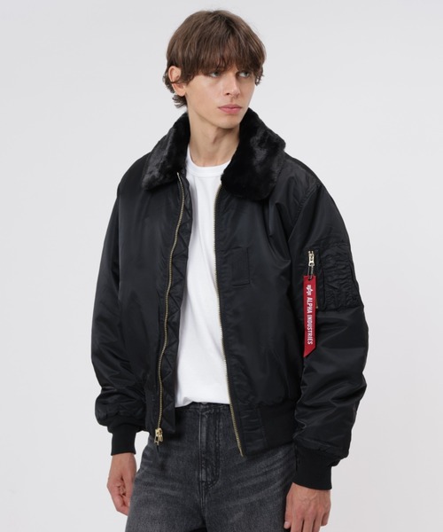 Alpha Industries(アルファインダストリーズ)の「Alpha Industries/アルファインダストリーズ/B-15 HERITAGE FIT FLIGHT JACKET/B-15 ヘリテージフィット フライトジャケット(ミリタリージャケット・メンズ・ブラック/セージグリーン・S/M/L/2XL/XL/XS)」の2枚目の写真