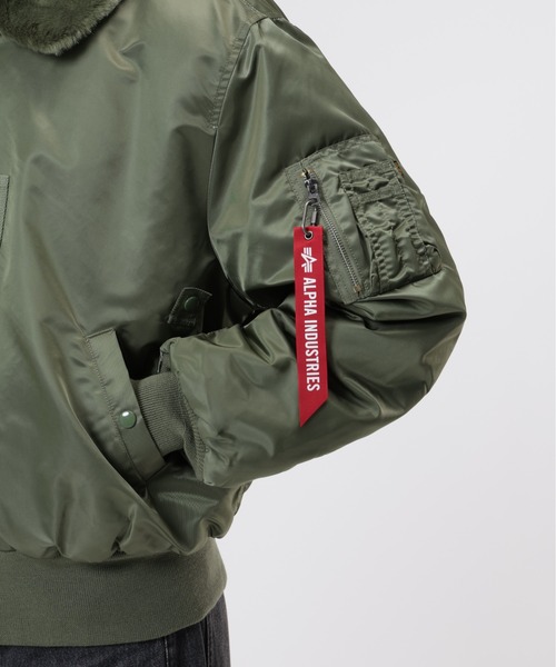 Alpha Industries(アルファインダストリーズ)の「Alpha Industries/アルファインダストリーズ/B-15 HERITAGE FIT FLIGHT JACKET/B-15 ヘリテージフィット フライトジャケット(ミリタリージャケット・メンズ・ブラック/セージグリーン・S/M/L/2XL/XL/XS)」の8枚目の写真