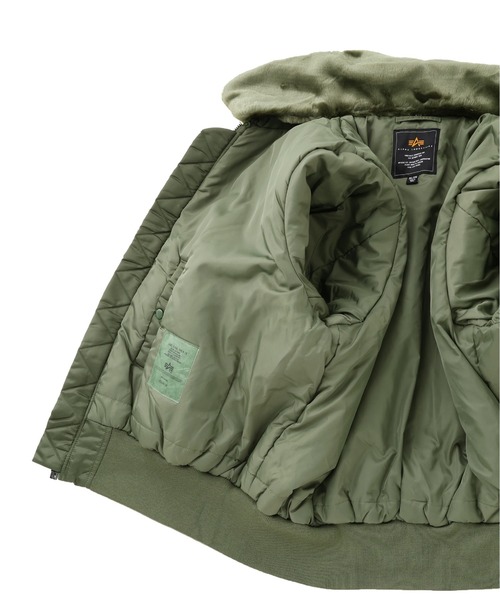 Alpha Industries(アルファインダストリーズ)の「Alpha Industries/アルファインダストリーズ/B-15 HERITAGE FIT FLIGHT JACKET/B-15 ヘリテージフィット フライトジャケット(ミリタリージャケット・メンズ・ブラック/セージグリーン・S/M/L/2XL/XL/XS)」の15枚目の写真
