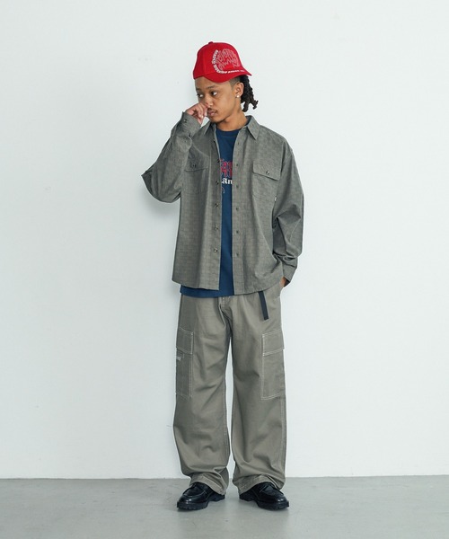 XLARGE(エクストララージ)の「BASKET CHECK L/S SHIRT(シャツ/ブラウス・メンズ・ブラック/オリーブ・XL/L/M/S)」の1枚目の写真