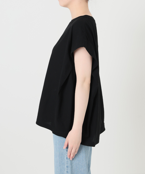 IENA(イエナ)の「《追加/接触冷感》フレンチタックスリーブ ドロストTシャツ(Tシャツ/カットソー・レディース・ブラック/グレー/ブラウン・FREE)」の14枚目の写真