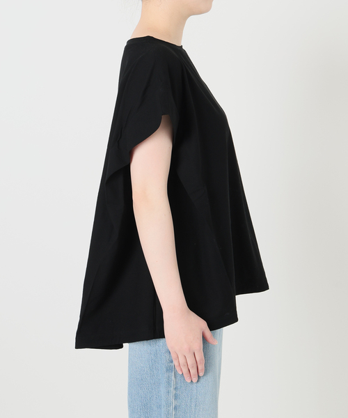 IENA(イエナ)の「《追加/接触冷感》フレンチタックスリーブ ドロストTシャツ(Tシャツ/カットソー・レディース・ブラック/グレー/ブラウン・FREE)」の16枚目の写真