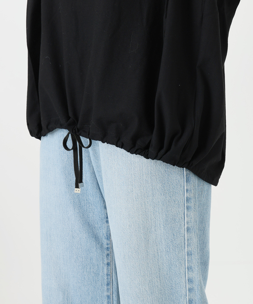 IENA(イエナ)の「《追加/接触冷感》フレンチタックスリーブ ドロストTシャツ(Tシャツ/カットソー・レディース・ブラック/グレー・FREE)」の7枚目の写真