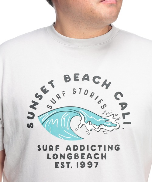 B&T CLUB（ビーティークラブ）の「Tシャツ 半袖 メンズ 大きいサイズ RETROSURFプリント クルーネック カットソー B＆T CLUB (ビーアンドティークラブ)（Tシャツ/カットソー・メンズ・ネイビー/ライトグレー・X2(4L～5L)/X4(8L～9L)/X3(6L～7L)/X1(3L～4L)）」の16枚目の写真