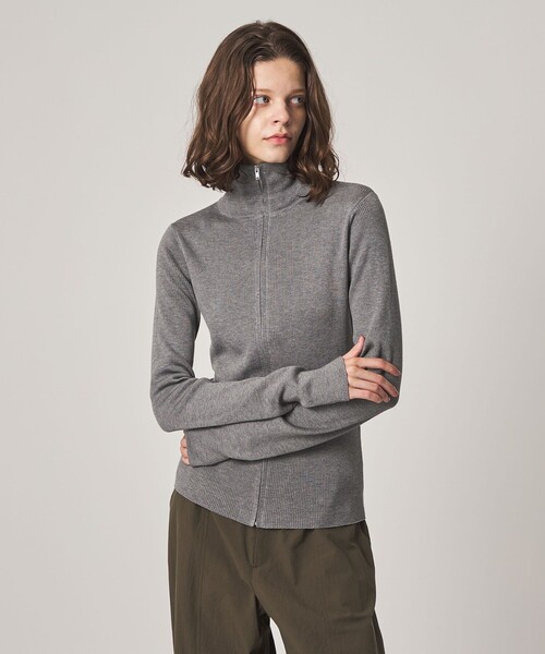 Steven Alan(スティーブンアラン)の「<Steven Alan>リブ ジップアップ プルオーバー(カーディガン/ボレロ・レディース・グレー系/ライトピンク・FREE)」の2枚目の写真