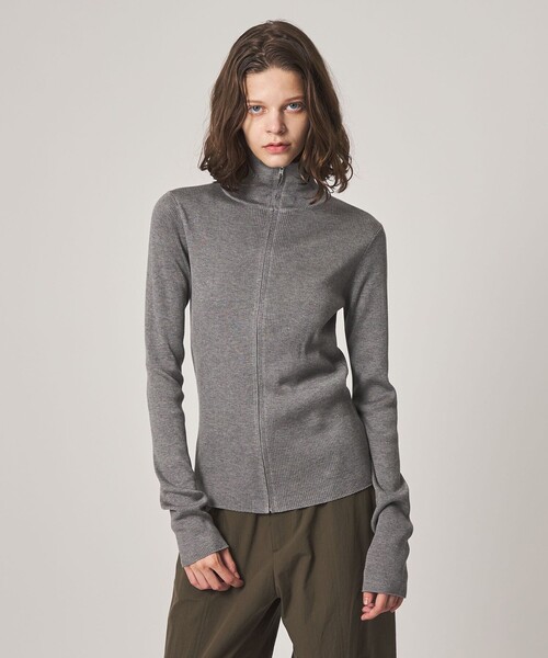 Steven Alan(スティーブンアラン)の「<Steven Alan>リブ ジップアップ プルオーバー(カーディガン/ボレロ・レディース・グレー系/ライトピンク・FREE)」の5枚目の写真