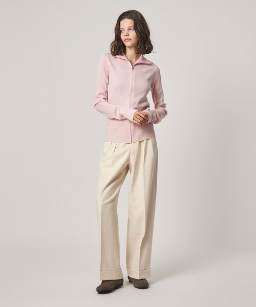 Steven Alan(スティーブンアラン)の「<Steven Alan>リブ ジップアップ プルオーバー(カーディガン/ボレロ・レディース・グレー系/ライトピンク・FREE)」の9枚目の写真