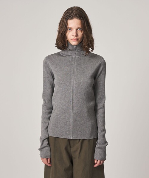 Steven Alan(スティーブンアラン)の「<Steven Alan>リブ ジップアップ プルオーバー(カーディガン/ボレロ・レディース・グレー系/ライトピンク・FREE)」の6枚目の写真