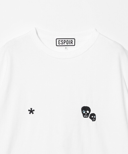ESPOIR(エスポワール)の「<ESPOIR>Skull EMB Tシャツ(Tシャツ/カットソー・メンズ・ブラック/ホワイト・L/M/XL)」の10枚目の写真