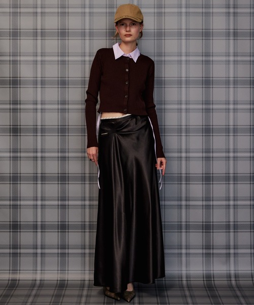 MAISON SPECIAL(メゾンスペシャル)の「Layered Shirt Knit/レイヤードシャツニット(ニット/セーター・レディース・ブラック/ブラウン/グレー・FREE)」の5枚目の写真