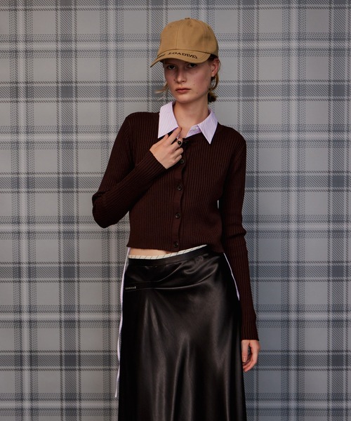 MAISON SPECIAL(メゾンスペシャル)の「Layered Shirt Knit/レイヤードシャツニット(ニット/セーター・レディース・ブラック/ブラウン/グレー・FREE)」の9枚目の写真