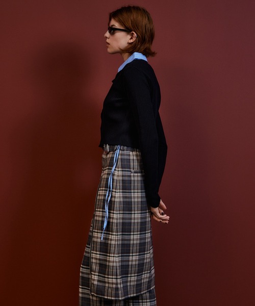 MAISON SPECIAL(メゾンスペシャル)の「Layered Shirt Knit/レイヤードシャツニット(ニット/セーター・レディース・ブラック/ブラウン/グレー・FREE)」の12枚目の写真