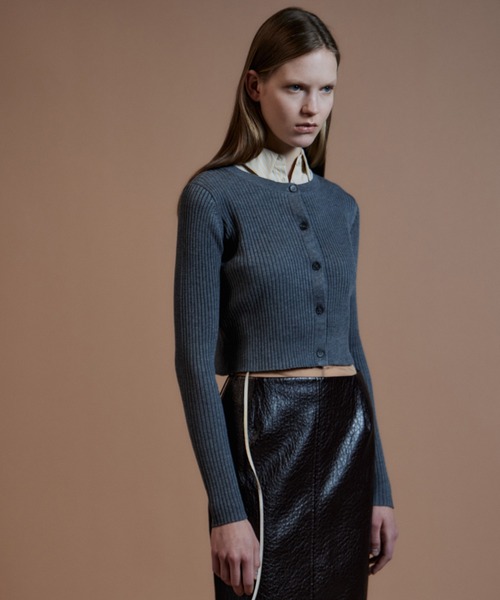 MAISON SPECIAL(メゾンスペシャル)の「Layered Shirt Knit/レイヤードシャツニット(ニット/セーター・レディース・ブラック/ブラウン/グレー・FREE)」の18枚目の写真