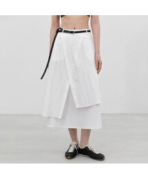 ESSENTIAL CREPE BELT SKIRT S(SK-5024)