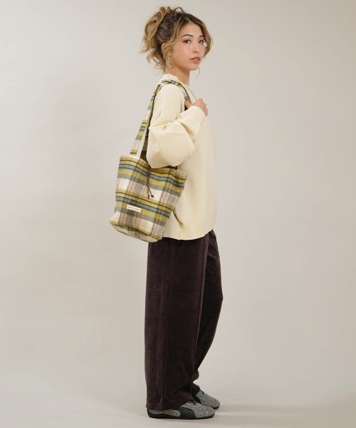 RIKKA FEMME(リッカファム)の「RIKKA FEMME/リッカファム トートバッグ チェックシャギートート RFA6F-0102(トートバッグ・レディース・レッド/グリーン/ベージュ・ONE)」の20枚目の写真
