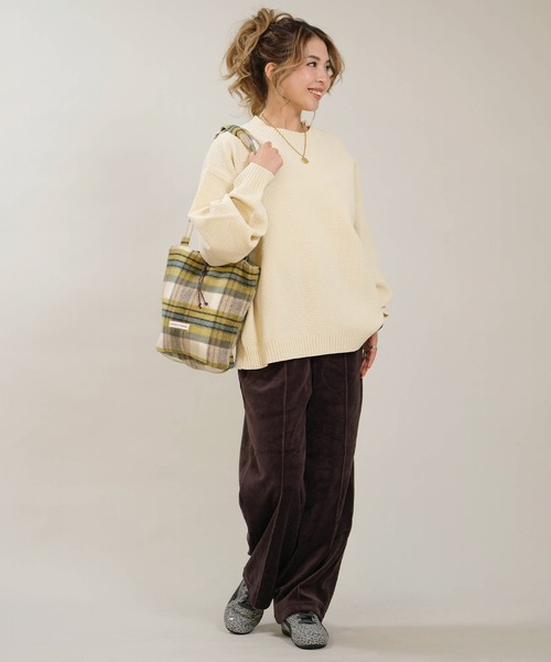 RIKKA FEMME(リッカファム)の「RIKKA FEMME/リッカファム トートバッグ チェックシャギートート RFA6F-0102(トートバッグ・レディース・レッド/グリーン/ベージュ・ONE)」の21枚目の写真