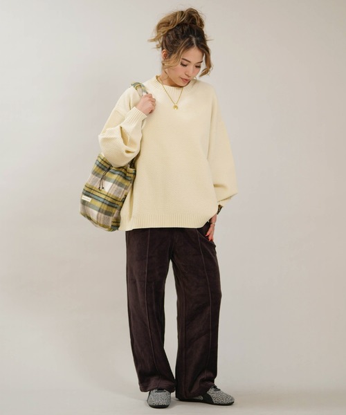 RIKKA FEMME(リッカファム)の「RIKKA FEMME/リッカファム トートバッグ チェックシャギートート RFA6F-0102(トートバッグ・レディース・レッド/グリーン/ベージュ・ONE)」の22枚目の写真