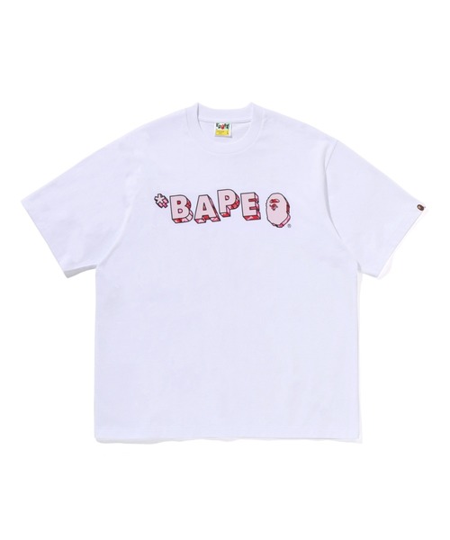 A BATHING APE(アベイシングエイプ)の「ABC CAMO BAPE LOGO RELAXED FIT TEE(Tシャツ/カットソー・メンズ・グレー/ブラック/ホワイト・SMALL/X-LARGE/MEDIUM/LARGE/XX-LARGE)」の1枚目の写真