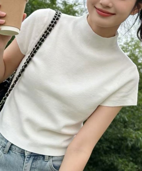 Amulet(アミュレット)の「上品なハイネックで大人らしく着こなす ハイネックニットトップス(ニット/セーター・レディース・ブラック/ホワイト/アイボリー/グレー/ブラウン・FREE)」の10枚目の写真