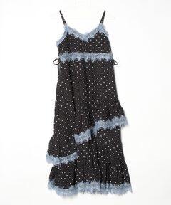 再入荷】レースドッキングフリルキャミワンピース 夏服（ワンピース