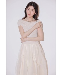 ベロアオフショルトップス