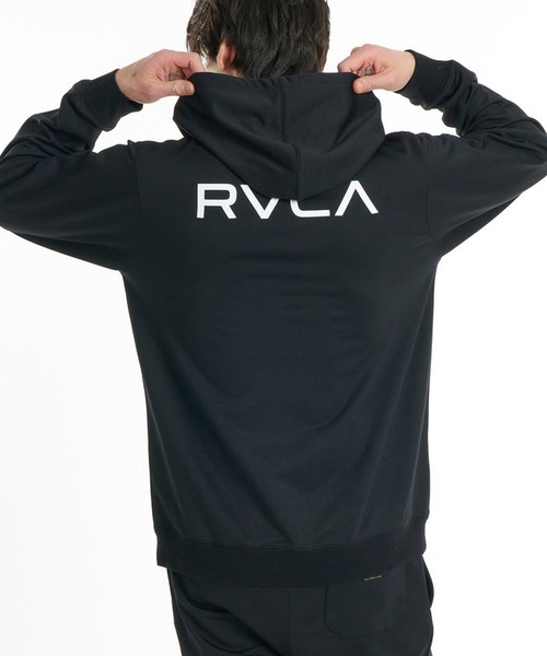 RVCA(ルーカ)の「RVCA/ルーカ ジップアップパーカー BG042024(パーカー・メンズ・ブラック/ヘザーグレー・L/S/M)」の1枚目の写真