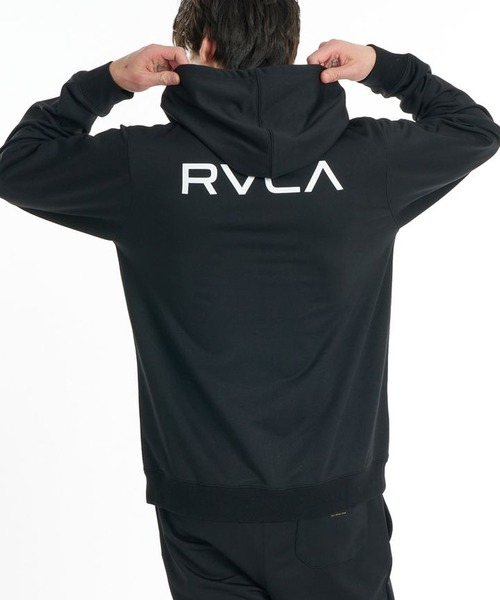 RVCA(ルーカ)の「RVCA/ルーカ ジップアップパーカー BG042024(パーカー・メンズ・ブラック/ヘザーグレー・L/S/M)」の4枚目の写真