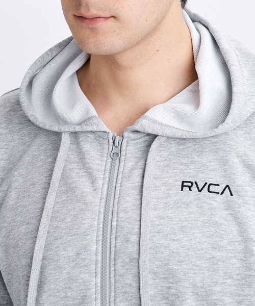 RVCA(ルーカ)の「RVCA/ルーカ ジップアップパーカー BG042024(パーカー・メンズ・ブラック/ヘザーグレー・L/S/M)」の7枚目の写真