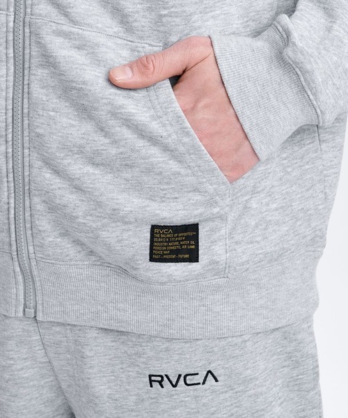 RVCA(ルーカ)の「RVCA/ルーカ ジップアップパーカー BG042024(パーカー・メンズ・ブラック/ヘザーグレー・L/S/M)」の8枚目の写真