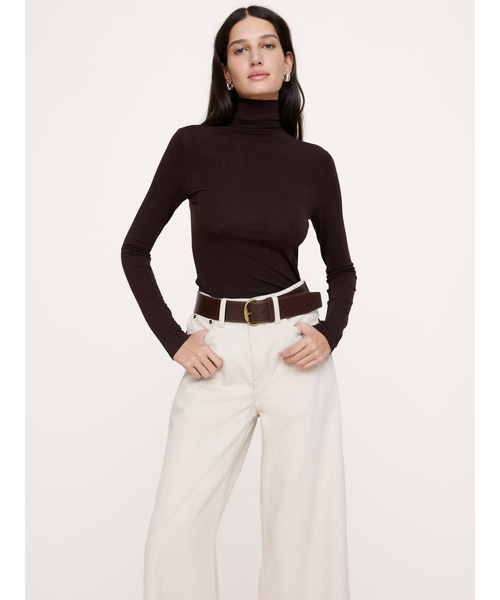 Banana Republic(バナナリパブリック)の「リュクス ウールブレンド タートルネックTシャツ(ニット/セーター・レディース・ブラック/ブラウン/チャコールグレー/ブラウン系その他/オフホワイト/グリーン系その他・XS/L/M/S)」の1枚目の写真