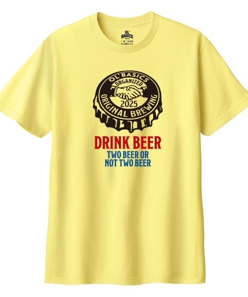 Ol' Basics(オールベーシックス)の「Ol' Basics(オール・ベーシックス) 半袖Tシャツ ロゴ ボトルトップ イラスト プリント 5.6オンス トップス カットソー レディース ユニセックス(Tシャツ/カットソー・レディース・イエロー/ホワイト/ヘザーグレー/ブラック・L/M)」の1枚目の写真