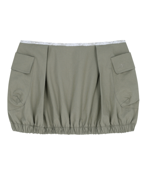 FOR THE WEATHER(フォーザウェザー)の「ポケットバルーンミニスカート(カーキ)(スカート・レディース・その他・SMALL/MEDIUM)」の2枚目の写真