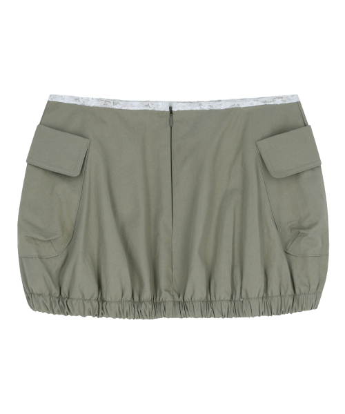 FOR THE WEATHER(フォーザウェザー)の「ポケットバルーンミニスカート(カーキ)(スカート・レディース・その他・SMALL/MEDIUM)」の3枚目の写真