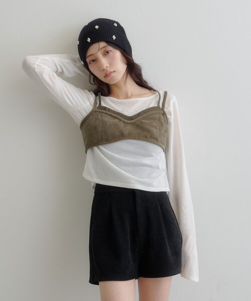 Kastane(カスタネ)の「【S.Mサイズ展開】コーデュロイショートパンツ(その他パンツ・レディース・ブラック/ブラウン・SMALL/MEDIUM)」の21枚目の写真