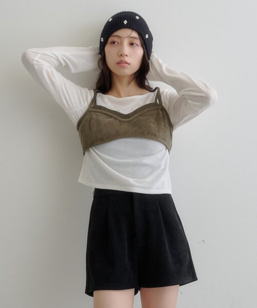 Kastane(カスタネ)の「【S.Mサイズ展開】コーデュロイショートパンツ(その他パンツ・レディース・ブラック/ブラウン・SMALL/MEDIUM)」の22枚目の写真
