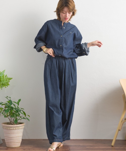 OMNES(オムネス)の「ヨーク切替胸刺繍シャンブレー長袖シャツ(シャツ/ブラウス・レディース・ライトブルー/ブルー・FREE)」の17枚目の写真